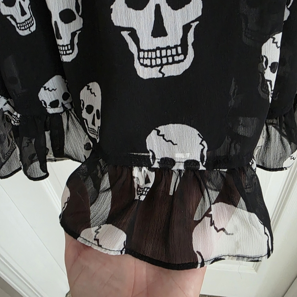 Royal Bones Black And White Skull Dress Size M - Picture 3 of 9